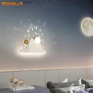 Duvar lambaları sevimli mini astronot tarzı yeni modern led duvar ışıkları yaşayan çocuklar çalışma odası bebek yatak odası başucu ev lambaları kapalı aydınlatma q231127