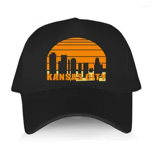 Bola bonés preto marinho boné de beisebol vintage kansas city cityscape retro gráfico homens e mulheres legal casual verão chapéu unisex moda