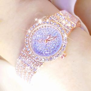 Zegarki damskie Wysokiej jakości japoński ruch luksusowy pełny diament dla kobiet Rose Gold zegarek wodoodporna sukienka panie zegarek 230426