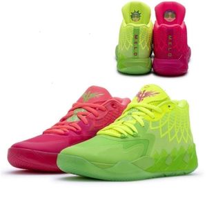 Lamelo Mens Basketball MB01 Rick Morty Running Sale For Sale Ball Queen Blue Orange Green Aunt Pearl Purple Cat Sport Shoe Carton Melo Sneakers