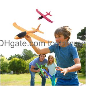 Neuheitsspiele Schaumstoffflugzeuge für Kinder Kleinkind 3 Flugmodus 13,5 Glider Stunt Flugzeug Spielzeug 3Jahre alte Modellbausätze Flugzeug Hand Thro Amhgr
