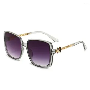 Sunglasses Classic Vintage Letter N Square For Men Women Fashion Luxury Design Summer Hip Hop Party Sun Glasses Unisex Eyewear