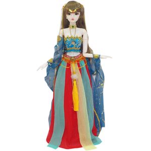 Куклы 60 см. Китайская традиционная Hanfu Princess 13 BJD Fullse с одеждой для обуви аксессуары мяч для девочек 230427