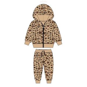 Kläderuppsättningar Custom Toddler Cotton Sweatshirt Baby Tracksuits Sweatpants Sport Clothes French Terry Zippier Jacka Kids Hoodie Sweatsuit Set