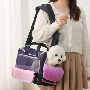 작은 강아지 핸드백 액세서리를위한 통기성 메쉬가있는 개 캐리어 휴대용 어깨 가방 운송 애완 동물
