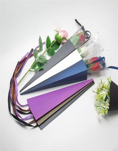 Einzelne Rosen Geschenkverpackungsbox Kegelblumenstrauß Geschenkpapier Rosenverpackungsbeutel DIY Blumenhalter für Valentinstag Hochzeit Bir2473802