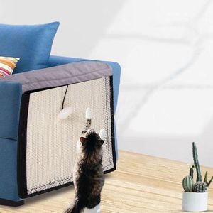 Scratchers Cat Sisal Scratcher Mat Sofa Furniture Protector Kitten Slipning av klor Care Pet Gato Produkt Scratching Guard Pads For Cats Toys