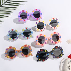 Детские варежки для детей круглый цветок милые солнцезащитные очки для пляжа с сердечниками для понграфии 230426