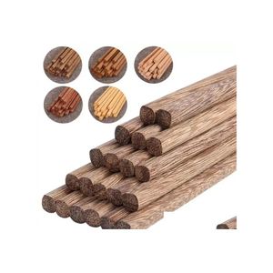 Bacchette giapponesi in legno naturale di bambù Salute senza lacca Cera Stoviglie Stoviglie Hashi C0511 Consegna goccia Giardino domestico Kitc Dhcvs