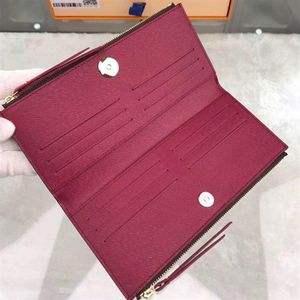 Classic Double zipper long wallets bags for women card holders for ladies real leather pvc shoulder bag wallet for woman 21 5x10cm272R