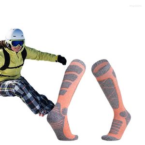 スポーツソックスロングウィメンズスキーアウトドア濃厚な登山スポーツ靴下のためのサイクリングハイキング
