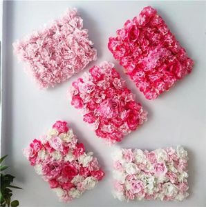 40x30cm人工花の壁の結婚式の装飾Peony Rose Berry Fake Flowers Panels Hydrangea Christmas BabyshowerヘアサロンHO6443300