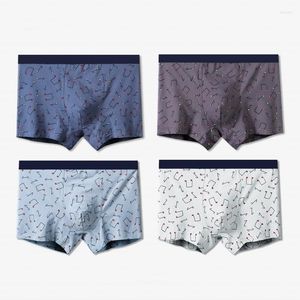 Underpants 3pcs/lot Men Boxers Underwear High Quality Modal Fabric Sexy Comfortable Traceless Breathe Striped Panties Athletic Wholesale