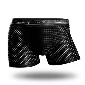 Unterhose Herren Unterwäsche Mesh Boxershorts Ice Silk Panties Man Trunk Solide Atmungsaktive Pouch Male Ropa Interior Homme Plus Size 230426