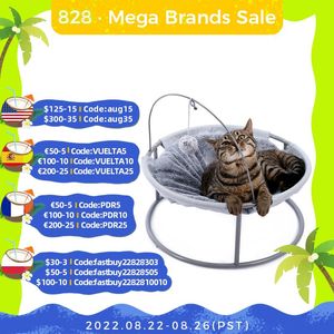 Mats Pet Cat Bed Soft Plush Nest Cat Hammock Detachable Mat Pet Bed with Dangling Ball for Cats Small Dog Squar Tumbler Rocking Chair