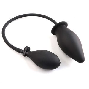 Sex Toy Massager Butt Plug Silicone Uppblåsbar anal extra stor pump upp leksaker leksaksvans