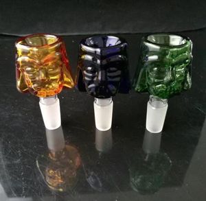 Glass Pipes Smoking Manufacture Hand-blown hookah New Colorful Ghost Face Bubble Head