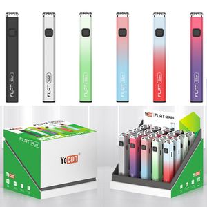 Yocan Flat Plus Slim Mini Battery 350/400/650/900 mAh Variabla spänningsbatterier VAPE PEN FIT 510 Trådpatroner