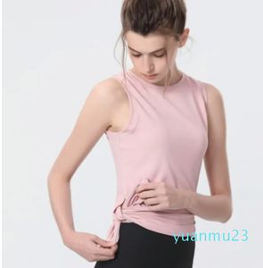 Lu new female yoga clothes vest fitness sports elastic quick- sweat-absorbing personality split rest sling