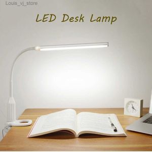 ナイトライト5W 24 LED Eye Protect Table Lampステップレスダム可能なベンダー可能なUSBパワータッチセンサーコントロールLEDデスクランプYQ231127