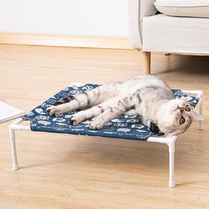 Mats Pet Bed Cat Hammock Washable Four Seasons FreeStanding Cooling Elevated Sleeping Bed for Cat Dog Detachable Outdoor Travel