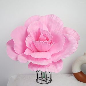 Flores decorativas 40 cm de decoração de casamento gigante decoração rosa espuma