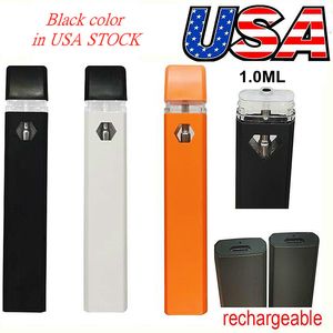 Tek Kullanımlık Vape Kalem 1ML ABD Stok E-Cigetettes Seramik Bobinler 280mAh Pil Şarj Edilebilir 1ML POD D7S OEM Logo Hoş Geldiniz Elmas Görünüm Penceresi 200pcs/Lot Model D7