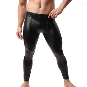 Männer Hosen Herren Kunstleder Enge Schwarze PU Dünne Lange Hosen Männliche Leggings Nachtclub Bühne Mann Party Clubwear 3XL