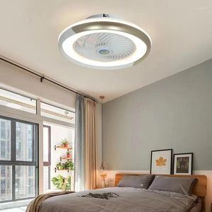 Hängslampor moderna led takfläktlampa fjärrkontroll belysning intelligent sovrum restaurang