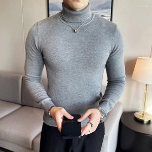 Men's Sweaters Men Winter High Quality Knitted Sweaters/Male Slim Fit Business Pullover/Man Collar Fashion Sweater 4XL-M