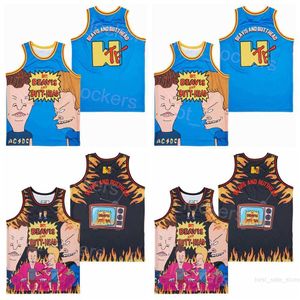 TV Movie Beavis and Butt Head Jerseys Film Basketball Do America The House Down 1996 Retro Blank College Sport Breathable Stitched Pullover High School Size S-XXXL