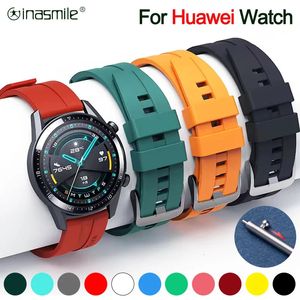 Watch Bands Silicone 22mm strap For Huawei GT 2 3 4 46mm WristStrap Watch3 GT4 GT2 Pro GT2e Magic2 Bracelet Football Pattern Band 231124