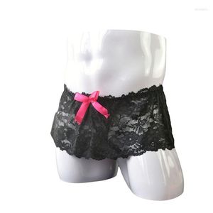 Underpants 2 em 1 Salta grande transparente de renda com tanjas de traseiro para marcenaria sexy de roupa de baixo Sexy Cor de cor sólida