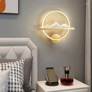 Duvar lambası nordic iç ışık led modern lambalar yatak odası başucu oturma odası arka plan ev dekorasyon fikstürü