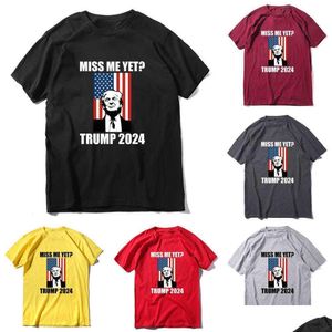 TEE TEE TEE TES MIĘDZIE ZE SIĘ DO 2024 Trump Back T Shirt Uni Women Men Projektanci Casual Sports Letters Drukowanie TEE TEE TEE SET PLUS S DH8ZQ