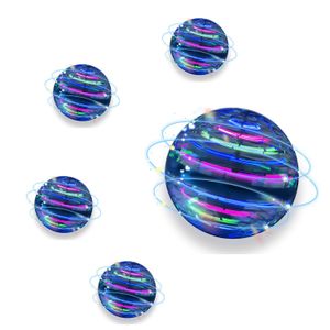 Novelty Games Flying Ball Toy Mini Drone Globe 360° Rotating Builtin Rgb Light Magic Hover Spinner Space Orb For Kids Adts Indoor Outd Amvao