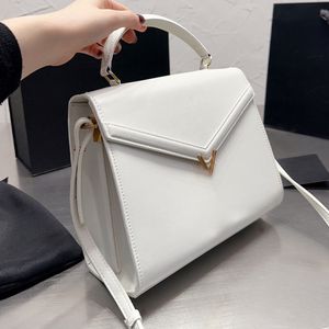 Saints Laurant Cassandra Bag Top Cowhide 5a kvalitet 25 cm med låda kvinnor designer lyx mode axel crossbody tote handväska bälte läderhandtag handväska plånbok