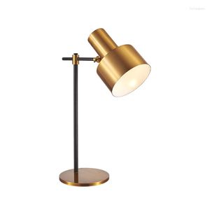 Table Lamps Modern Iron Gold Creative Art Deco Lamp Glass Desk Study/Bedside Lighting E27 Milky Round Ball Shade