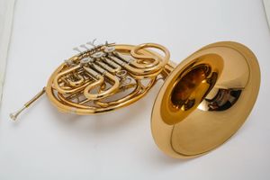 Guld mässing kropp 4key dubbel professionell fransk horn oem