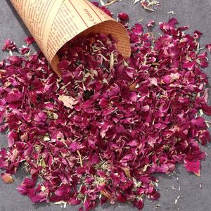 Party Decoration 1/10/20/30/50st Natural Wedding Confetti Blommor Torkade Flower Rose Petals Bruddusch Birthday Decor Petal