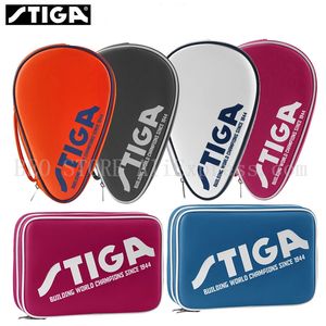 Table Tennis Sets STIGA Table Tennis Rackets Bag Double Layer Square Round Training Professional Balde Bat Paddle STIGA Racket Ping Pong Case 231127