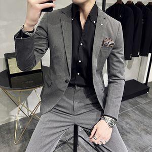 Men's Suits Blazers Men Boutique Suits JacketsPants Sets Slim Fit Casual Business Suits Groom Wedding Dress Tuxedo Male Formal wear Suits S-7XL 230427