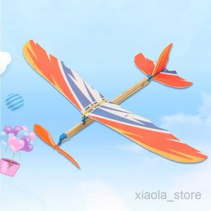 Aircraft Modle DIY Kids Toys Rubber Band Powered Aircraft Model Kits Toys for Children Foam Plastic Assembly Planes Model Science Toy Gifts