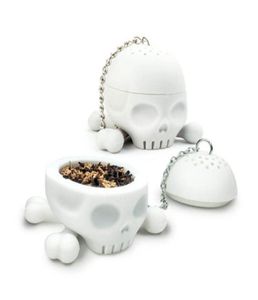 シリコンTbones Tea Infusers Bones Skull Loose Leaf Leaves Tea Strainer Infuser 20220531 E36208071