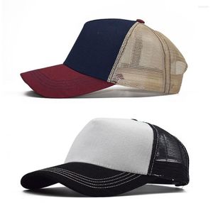 Wide Brim Hats 1 PCS Unisex Cap Casual Plain Mesh Baseball Adjustable Snapback For Women Men Hip Hop Trucker Streetwear Dad Hat