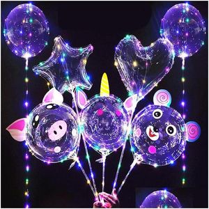 Yenilik Ürünleri 20 inç Bobo Balon LED LIGHT MTICOLOR LUININY 70CM POLY 30LED PARTİ DÜĞÜN TATİL Dekorasyon Dhdge için Gece Aydınlatma