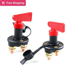 300A 12V 24V Red 2Key Cut Off Battery Main Kill Switch Vehicle Car Modify Isolator Disconnector Truck Boat Auto Car Power Switch