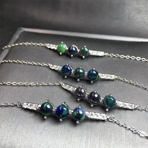 Bangle S925 Natural Color Opal Bracelet Gemstone Reiki Holiday Gift Fashion Women Jewelry Healing Energy Stone 1pcs