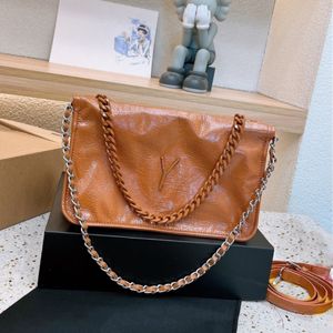 2023 Frau Umhängetaschen Designer Tasche Umhängetasche Kette Tasche Mode Kleine Klappe Tote Dame Cross Body Langer Riemen Leder 3 Farbe 5A