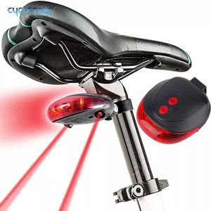 Luzes de bicicleta Biciclo a laser Light Light Riding Aviso de equipamentos Flash Acessórios para mountain bike Night riding piscando traseiras traseiras P230427